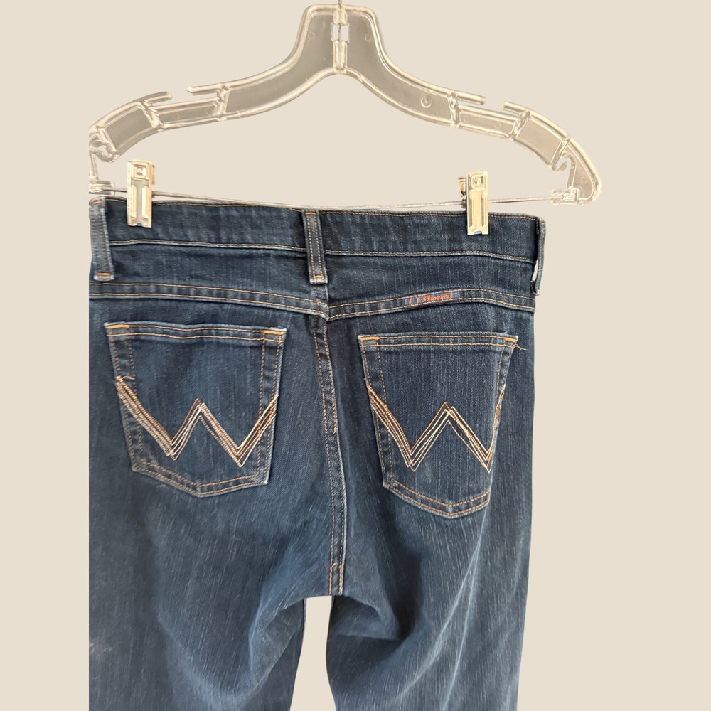 Wrangler Q-Baby Ultimate Riding Jeans Womens 3/4x34 Dark Wash Bootcut Western